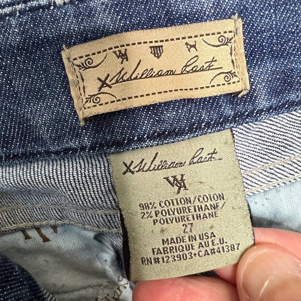 William Rast Savoy Trouser 27 x 33 Dark Evening Wash Flare HTF Vtg UL Rise OG - Picture 4 of 12
